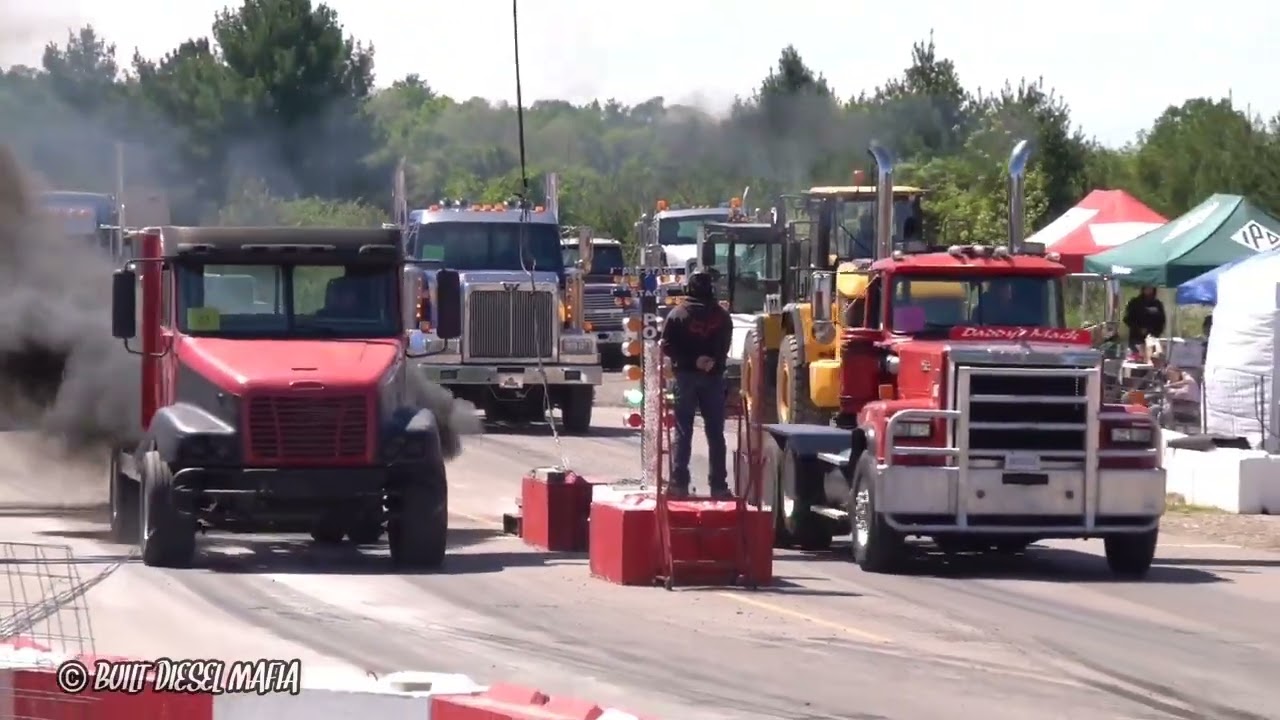 Lakes Big Challenge  loaded semi drags and bob tail Friday session  Onaway Michigan
