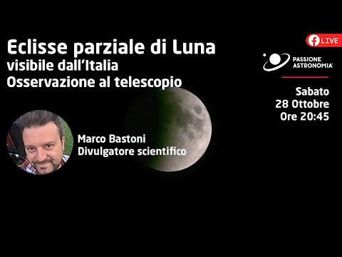 Eclisse parziale di Luna visibile dall'Italia: osservazione al telescopio