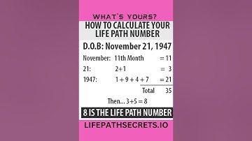 HOW TO CALCULATE YOUR LIFE PATH EASY!!!! #lifepathnumber #shorts