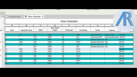 Editing Door Schedule Revit Tutorial