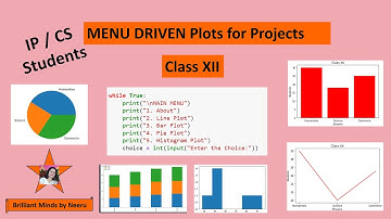 Menu Driven Plots for projects for Class XII IP and CS Students