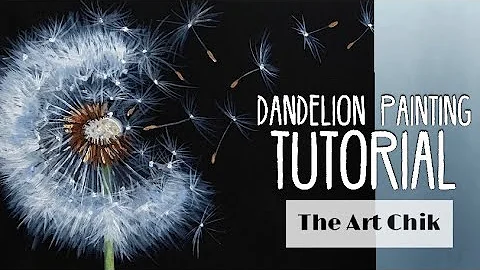 Dandelion Acrylic Painting Tutorial - By Artist, A...