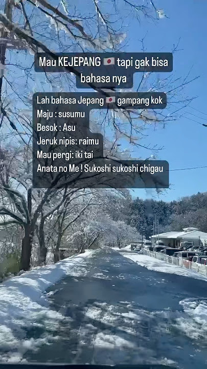 Ternyata bahasa 🇯🇵 segampang itu #dijepang #snow #magangdijepang #kejepang #quotes #gerigi