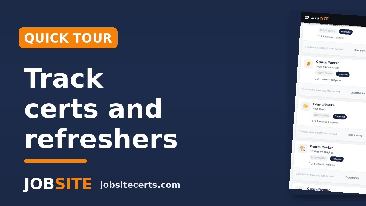 Track Your Certs & Renewals on Your Phone — Quick Tour