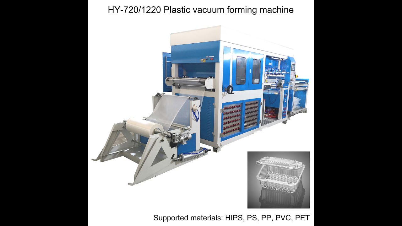 Vacuum forming machine with online cutting YouTube