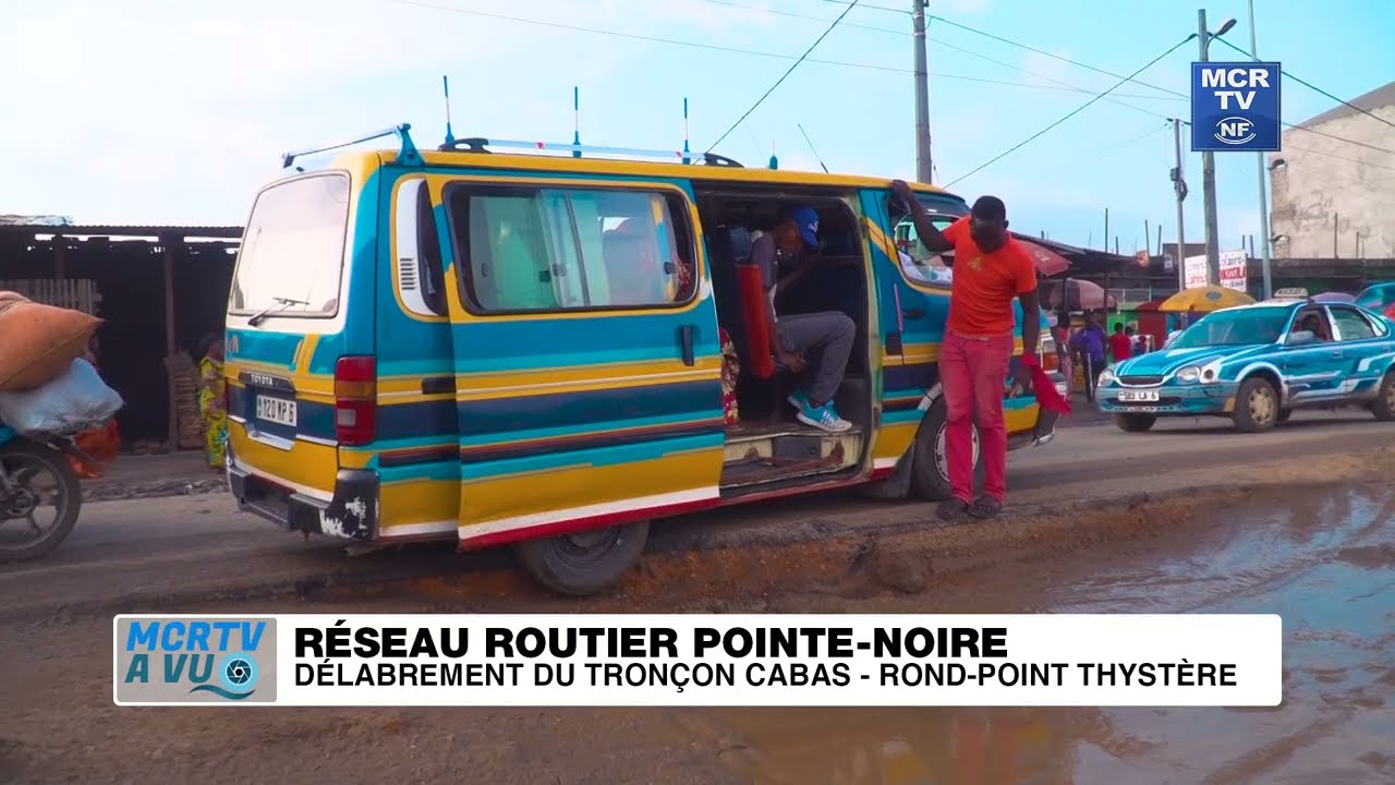 Délabrement du tronçon cabas - Rond-Point Thystère | Pointe-Noire. Congo