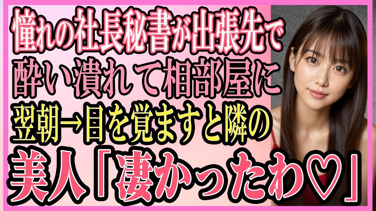 【感動する話】憧れの社長秘書が出張先で酔い潰れて相部屋に。翌朝→目を覚ますと隣の美人秘書「凄かったわ♡」【いい話・朗読・泣ける話】