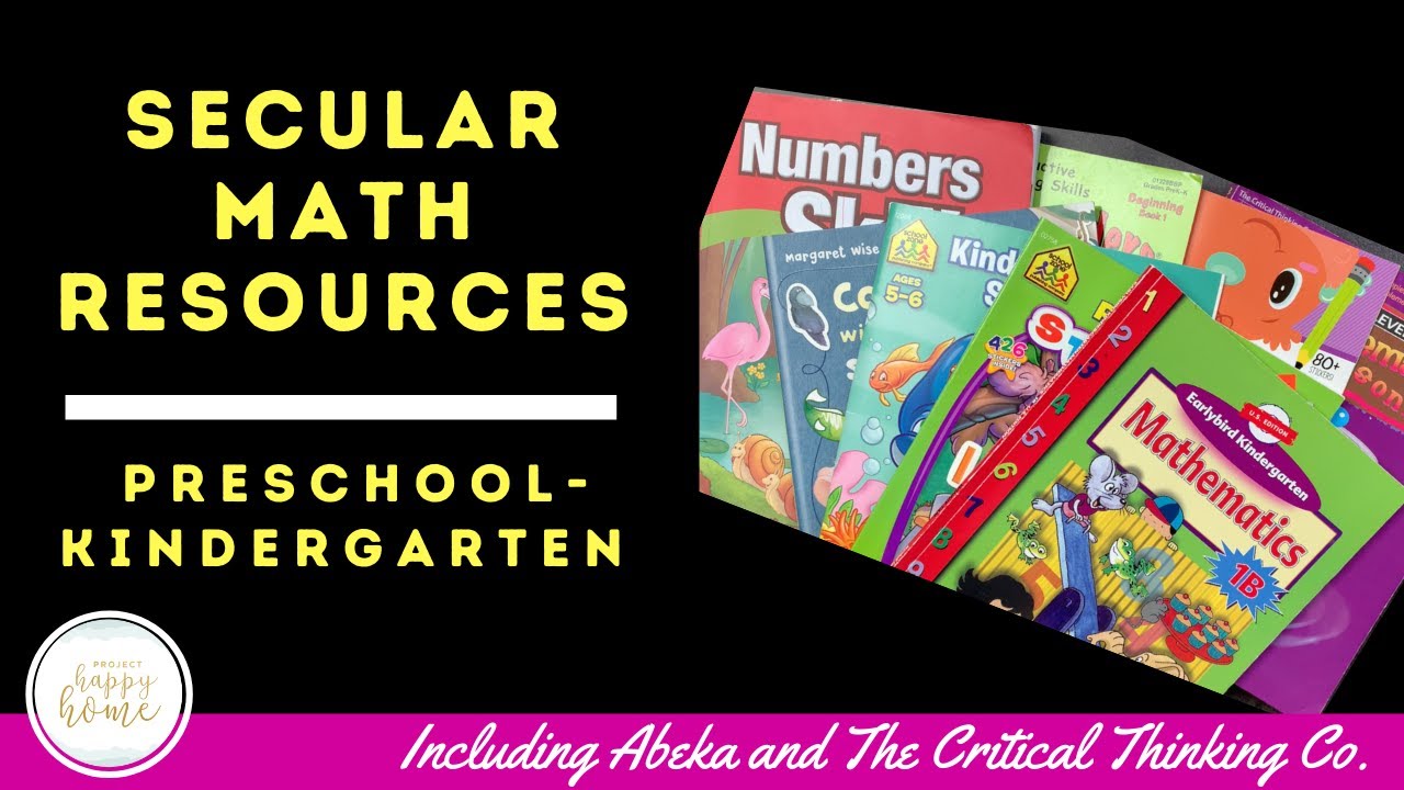 PREK MATH and KINDERGARTEN HOMESCHOOL MATH SECULAR HOMESCHOOL MATH