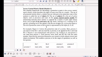 CS472 Principles of Information Security Access Control Matrix