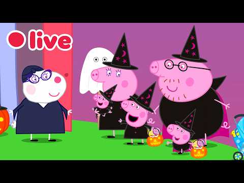 🔴 LIVE: Peppa Pig at HALLOWEEN! 👻 Peppa & Baby Evie’s Spookiest Adventures 🎃  4K