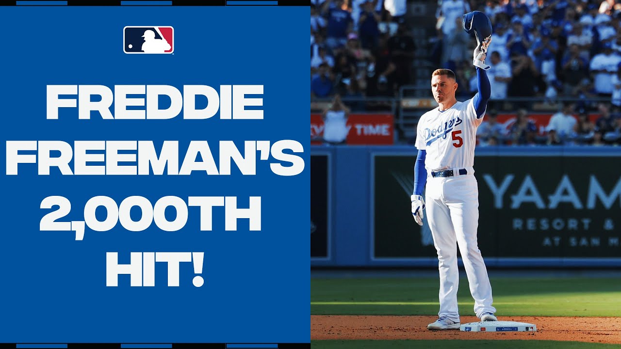 Dodgers' Freddie Freeman gets his 2000th hit with a double vs. the ...