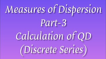 Calculation of Quartile Deviation Co-efficient of QD inter QD (discrete series)