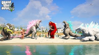 Godzilla, Kong, Mini Kong Suko Vs ScarKing, Titanus Shimo, Godzilla Minus One - GTA 5 Mods