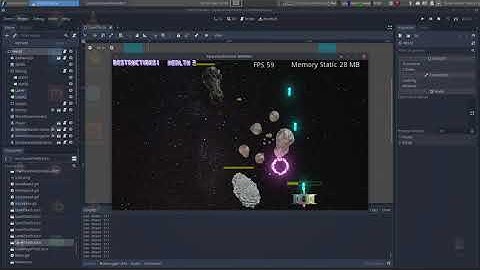 Godot 3.2 gamedev, gameplay my game Space In Others