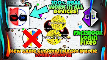 AGARIO NEW GAME GUARDIAN METHOD-ZOOM+MACRO IPHONE+SMOOTH(android)