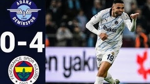 FENERBAHÇE 4-0 ADANA DEMİRSPOR 2024-2025 MAÇ ÖZETİ VE GOLLERİ
