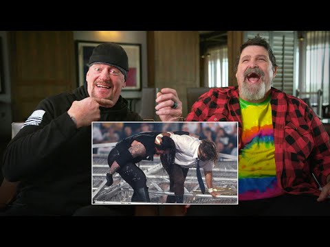 The Undertaker and Mick Foley watch iconic Hell in a Cell Match