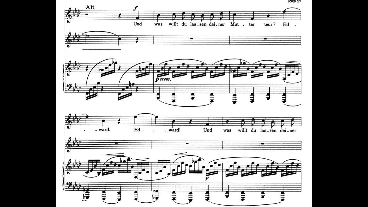 J. Brahms - 4 Ballades and Romances, Op. 75 [SCORE VIDEO]