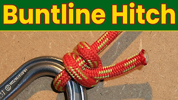 BUNTLINE Hitch, a termination knot to attach a carabiner