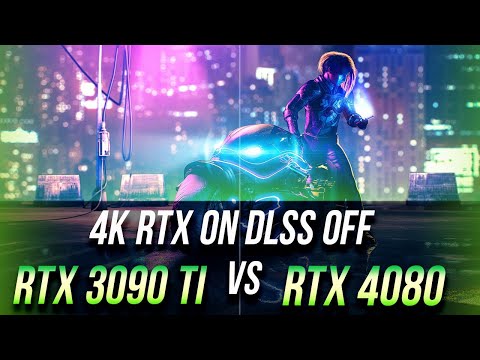 RTX 3090 Ti vs RTX 4080 4K, DLSS OFF, RTX ON
