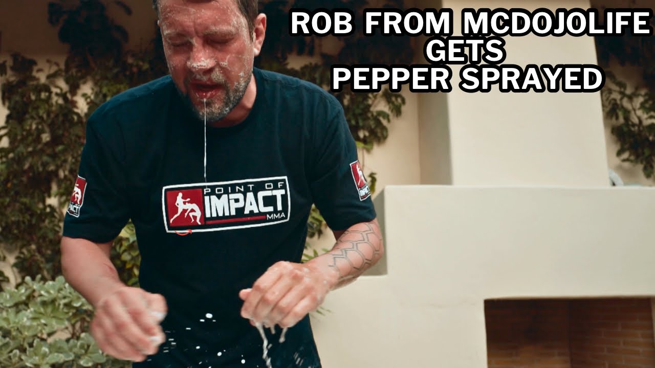 Rob from McDojoLife gets pepper sprayed 
