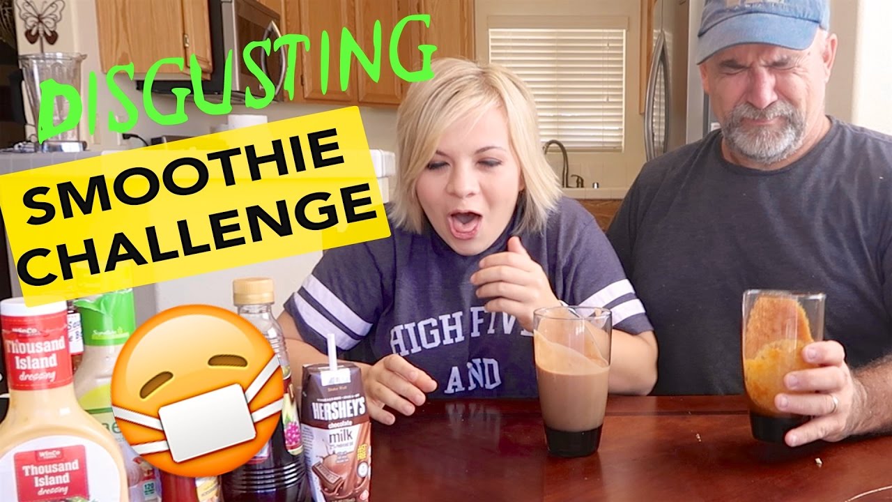 DISGUSTING SMOOTHIE CHALLENGE! 😷 (W/ MY DAD) // SoCassie