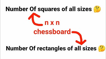 Number OF Squares and Rectangles Of all sizes in an n x n chessboard.