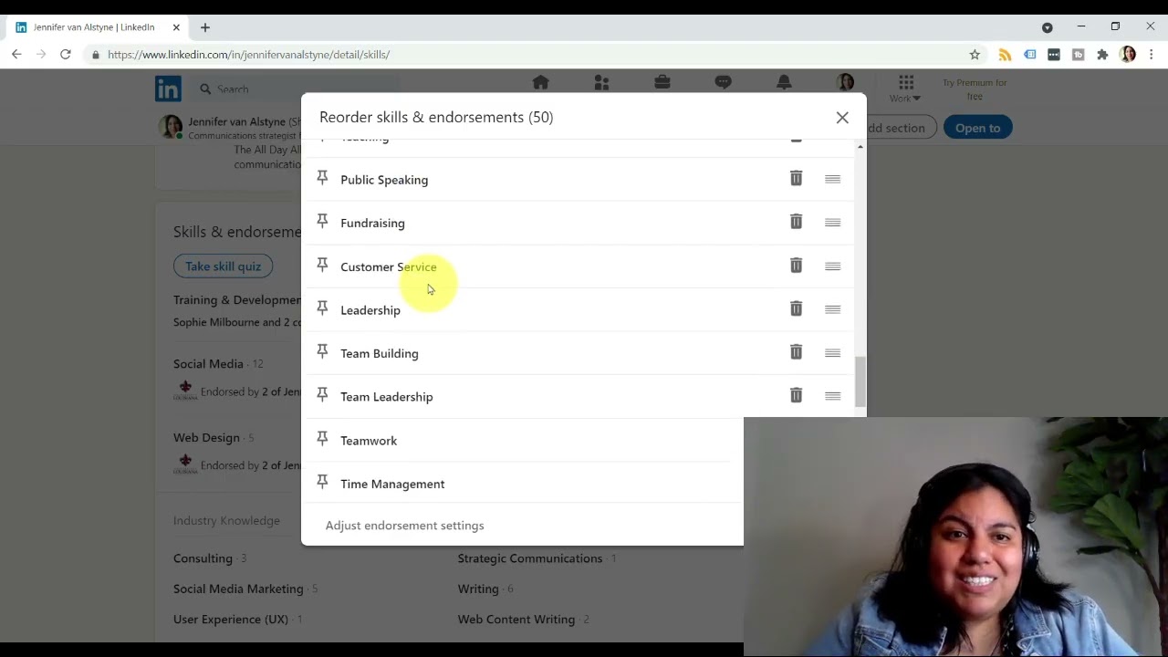 Your LinkedIn Profile Skills and Endorsements Section for Academics