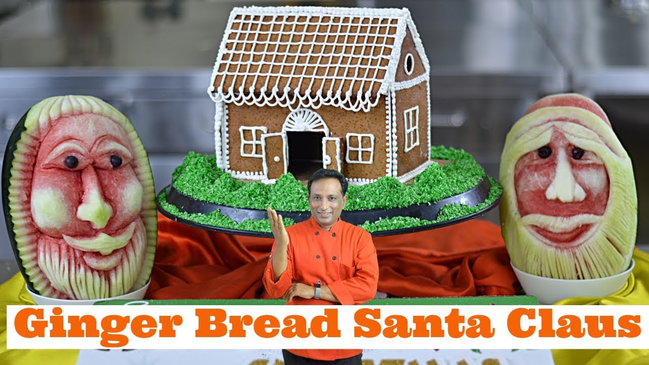 Gingerbread House Ideas   DIY - Gingerbread House Kit, Watermelon Santa Claus | Vahchef - VahRehVah