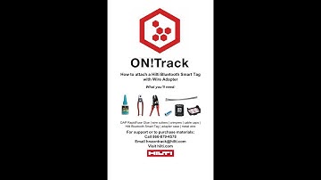 How to Attach a Hilti ON!Track Bluetooth Smart Tag with Wire Adapter