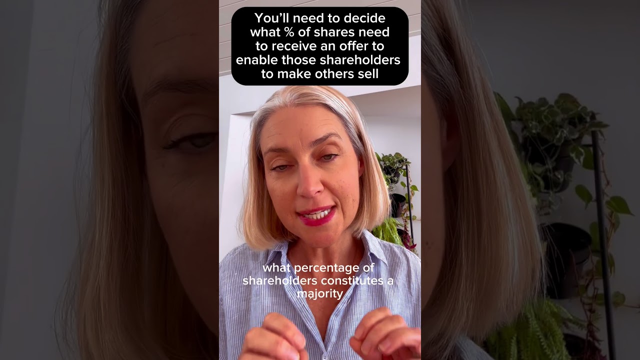 Topic 6 - Drag along and tag along rights - Shareholders Agreement series