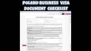 POLAND BUSINESS VISA DOCUMENTS CHECKLIST || 2025 || POLAND VISA #poland  #polandvisa  #visa