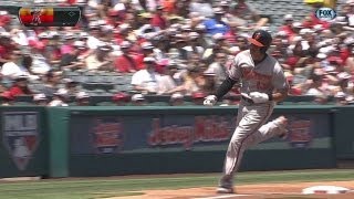 BAL@LAA: Machado lines a solo shot in the first