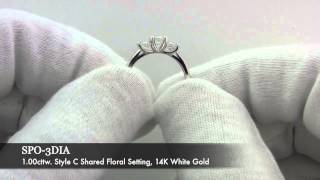 LeZari & Co.'s Past, Present and Future Three Stone Diamond Ring