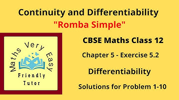 Continuity & differentiability - Chapter 5.2 solution  in Tamil cbse class12 maths NCERT syllabus