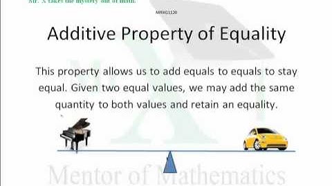 Additive Property of Equality
