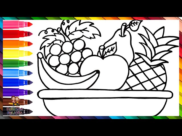 Frutas para colorir  Frutas para colorear, Verduras dibujo