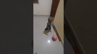 ⚽✨ Little Arvi is having a wonderful time playing with his football!#cutebaby #funny #blessings