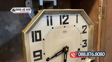 Đồng Hồ Ô Đô 36/8 – Gỗ Nâu Hổ Phách, Kính Khiên Mài Vát | Giao Lộ Xưa