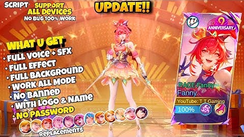 Script Skin Fanny Anniversary - P.ACE No Password Full Effect Voice | Fanny 9th Anniversary Terbaru