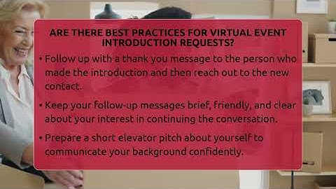 Are There Best Practices For Virtual Event Introduction Requests? - Everyday-Networking