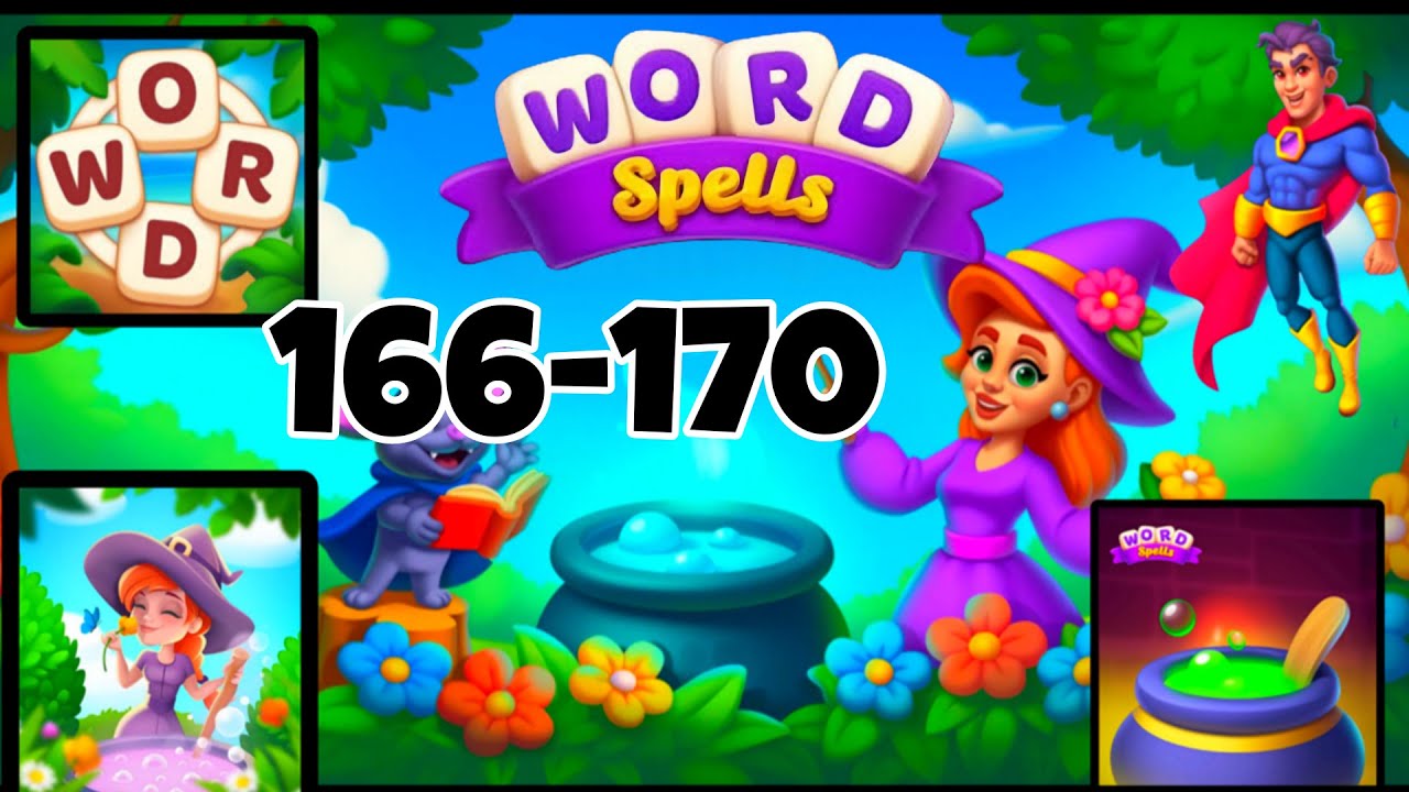 WORD SPELLS Puzzle for Adults level 166 167 168 169 170 #WordGame