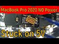 MacBook pro 2020 A2159 820-01598 Faulty U6903 & Stuck on 5Volts, Missing Power rails, Dead macbook