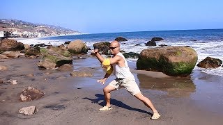In Malibu doing Hung Gar Kung Fu