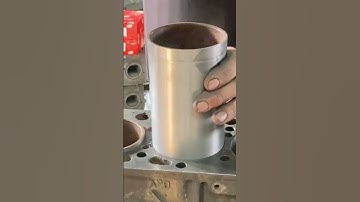 Cylinder Sleeve Installation procedure in #shorts . #mercedes #diesel #engine #repair #video
