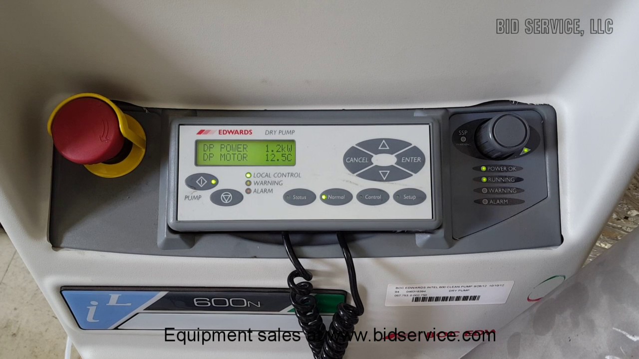 Edwards Intel 600 Clean Pump Dry Pump #57753 - YouTube