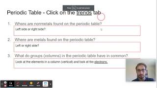 Periodic Trends Gizmo - Atomic Radius Part 1