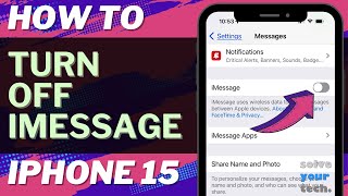 How to Turn Off iMessage on iPhone 15