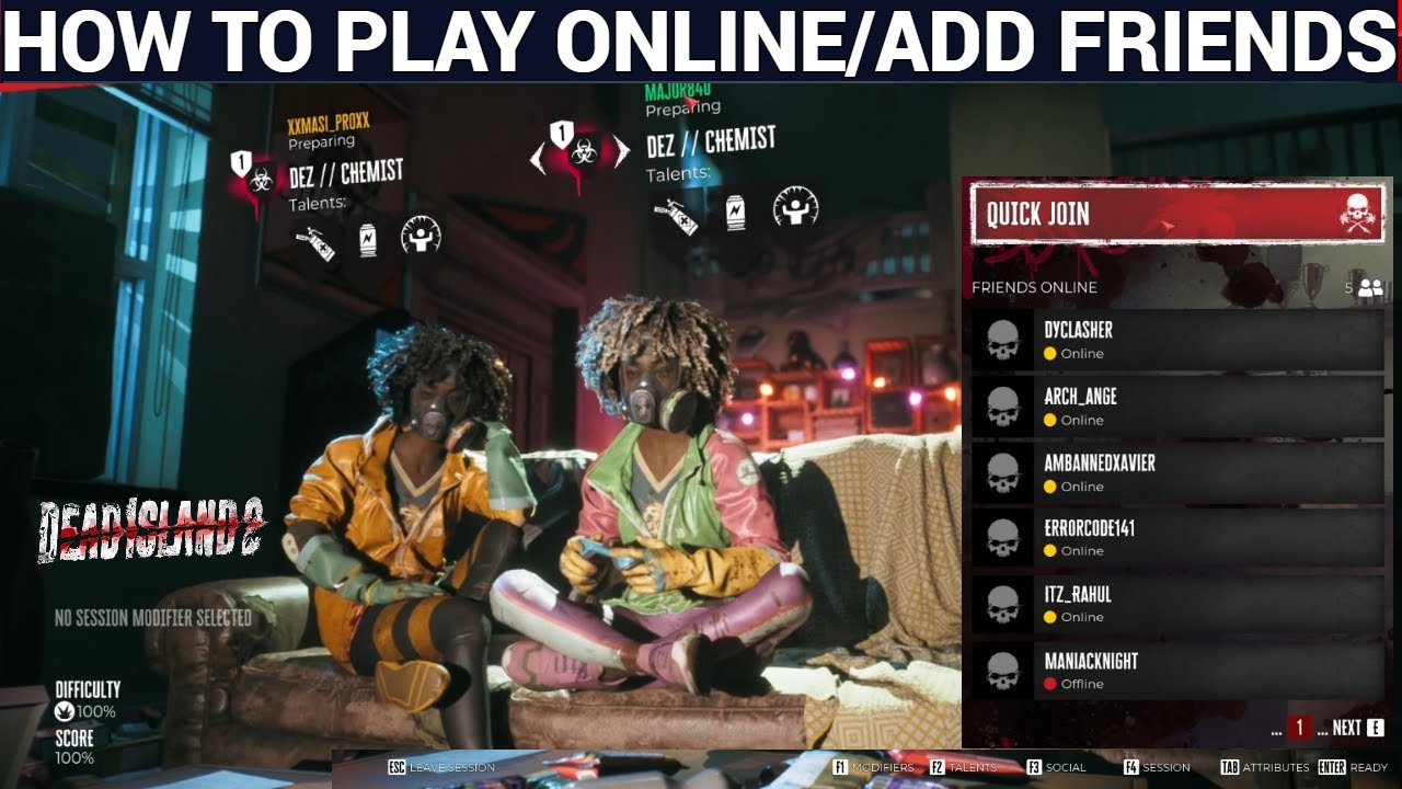 КАК ИГРАТЬ В МУЛЬТИПЛЕЕРЕ/ДОБАВИТЬ ДРУЗЕЙ В DEAD ISLAND 2