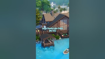 Building a Large Family Lake Cabin (No CC) 🏡 Sims 4 Stop Motion Build #thesims4 #sims4 #sims4build